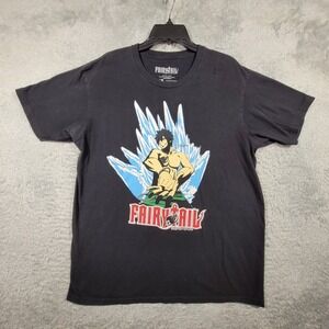 Fairy Tail Gray Anime Black T Shirt Mens XL Funimation *‎